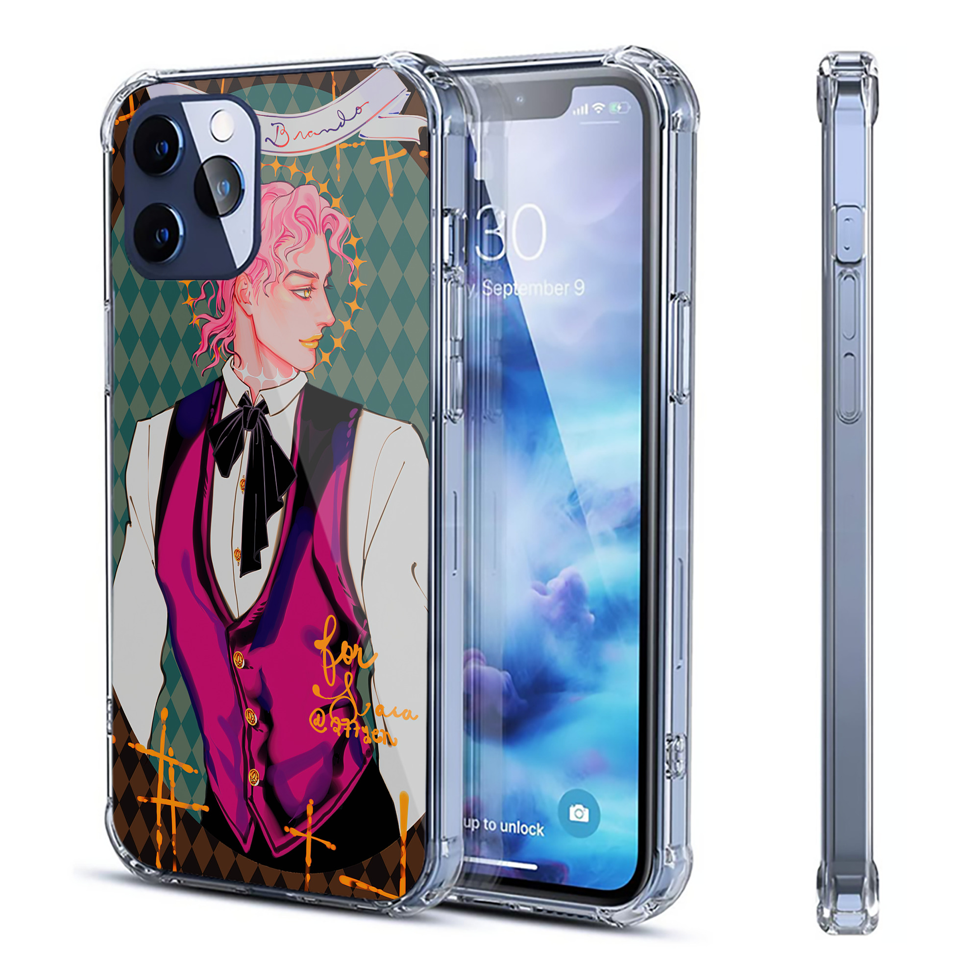 （画像用） ジョジョの奇妙な冒険 JoJo's Bizarre Adventure 【iPhone 12シリーズ対応】透明スマホケース（クリアソフトケース）